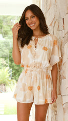 Santorini Playsuit - Buttercup Floral