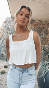 Orabella Crop Top - White