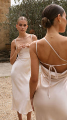 Josephina Midi Dress - Champagne