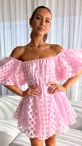 Malery Mini Dress - Baby Pink