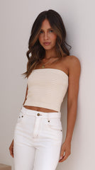 Kristen Crop Top - Cream