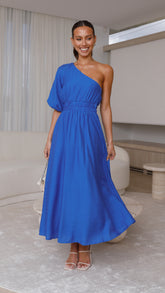 Erica Midi Dress - Cobalt Blue