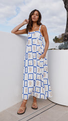 Katie Maxi Dress - Shell Print