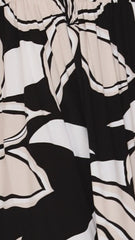 Elissa Midi Dress - Black Floral