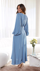 Eloise Midi Dress - Blue