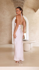 Gia Halter Maxi Dress - Silver