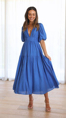 Erin Midi Dress - Cobalt Blue
