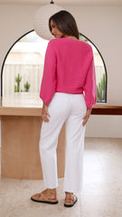 Carmel Knit - Hot Pink