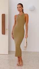 Kaegan Midi Dress - Khaki