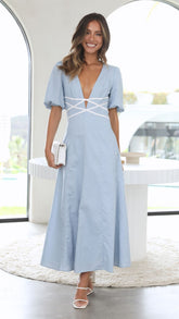Sweetie Midi Dress - Blue