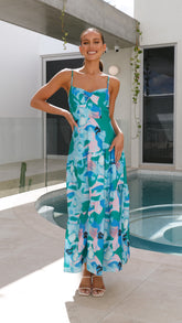 Belina Midi Dress - Blue