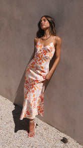 Gwyneth Midi Dress - Seaview Print