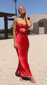 Izy Maxi Dress - Red
