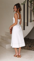 Siren Midi Dress - White