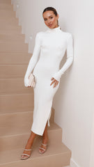 Alyssa Knit Maxi Dress - White