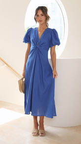 Blaire Midi Dress - Blue