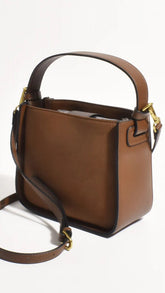 Poppi Suede Mini Handbag - Chocolate