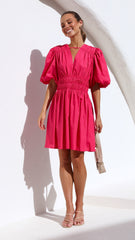 Charla Mini Dress - Hot Pink