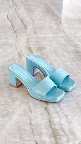 Indya Heel - Powder Blue Patent
