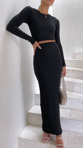 Tahnee Midi Skirt - Black