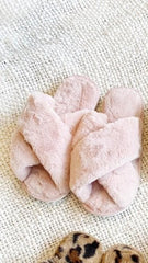 Jessica Fluffy Slippers - Light Pink