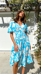 Blake Midi Dress - Vienna Print