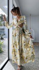 Jeanie Dress - Yellow Floral