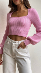 Madie Knit Top - Pink
