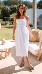 Jessica Midi Dress - White