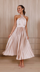 Charlotte Midi Dress - Champagne