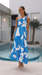Bacca Maxi Dress - Blue Print
