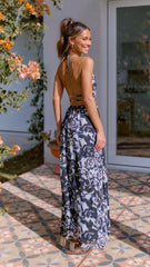 Ivy Maxi Dress - Black/White Print