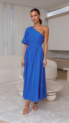 Erica Midi Dress - Cobalt Blue