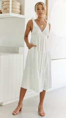 Carla Midi Dress - White