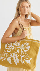 Cest La Vie Tote - Mustard