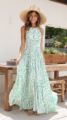 Endless Summer Maxi Dress - Matcha Print