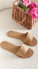 Henrik Slide - Natural Raffia
