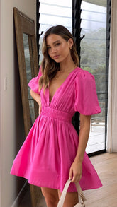Erin Mini Dress - Pink