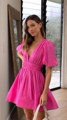 Erin Mini Dress - Pink