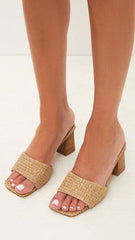 Ukko Heel - Camel Raffia