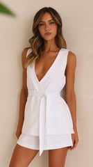 Fes Wrap Top - White