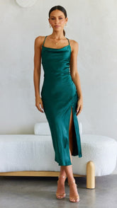 Scarlette Midi Dress - Emerald