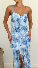 Danina Maxi Dress - Blue Floral