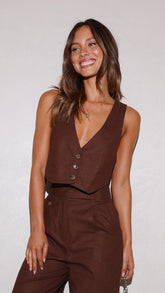Eve Vest - Brown