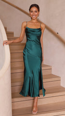 Celina Midi Dress - Emerald