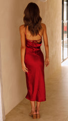 Josephina Midi Dress - Wine