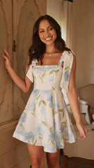 Balta Mini Dress - Blue Floral