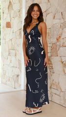 Glacia Maxi Dress - Navy