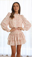 Gaby Mini Dress - Palms Print