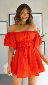 Adi Mini Dress - Orange